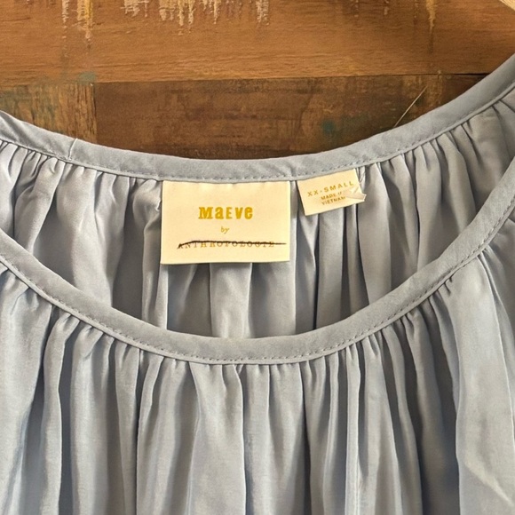 Anthropologie Maeve Short Sleeve Bubble Tiered Top NWOT - Picture 7 of 7